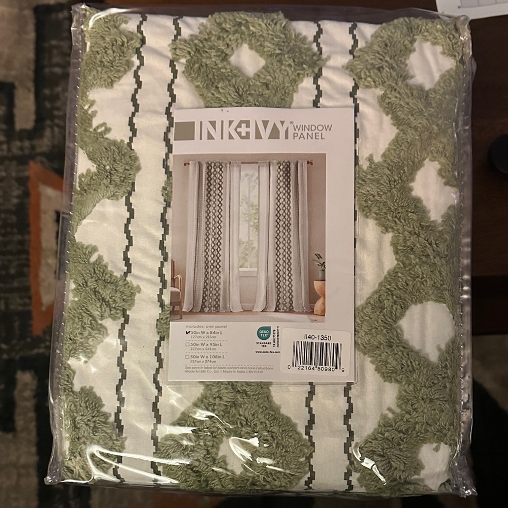 INK+IVY Light Filtering Lined Cotton Window Panel